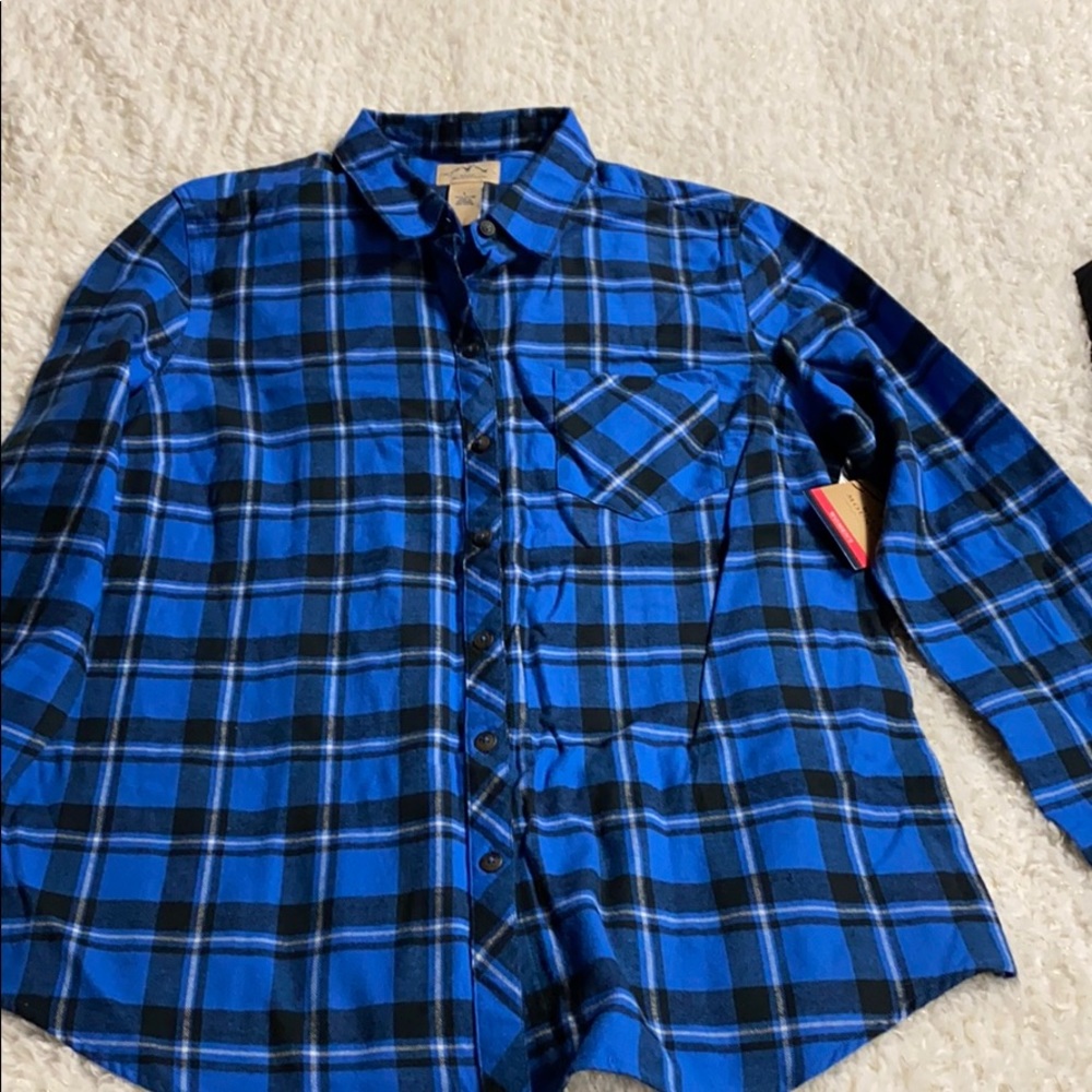 Blue plaid flannel